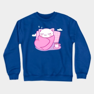 Cozy comfy cute cat Crewneck Sweatshirt